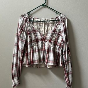 American eagle plaid long sleeve shirt